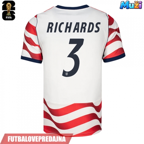 Lacne Muži Futbalové dres Spojené štáty Chris Richards #3 MS 2026 Krátky Rukáv - Domáci